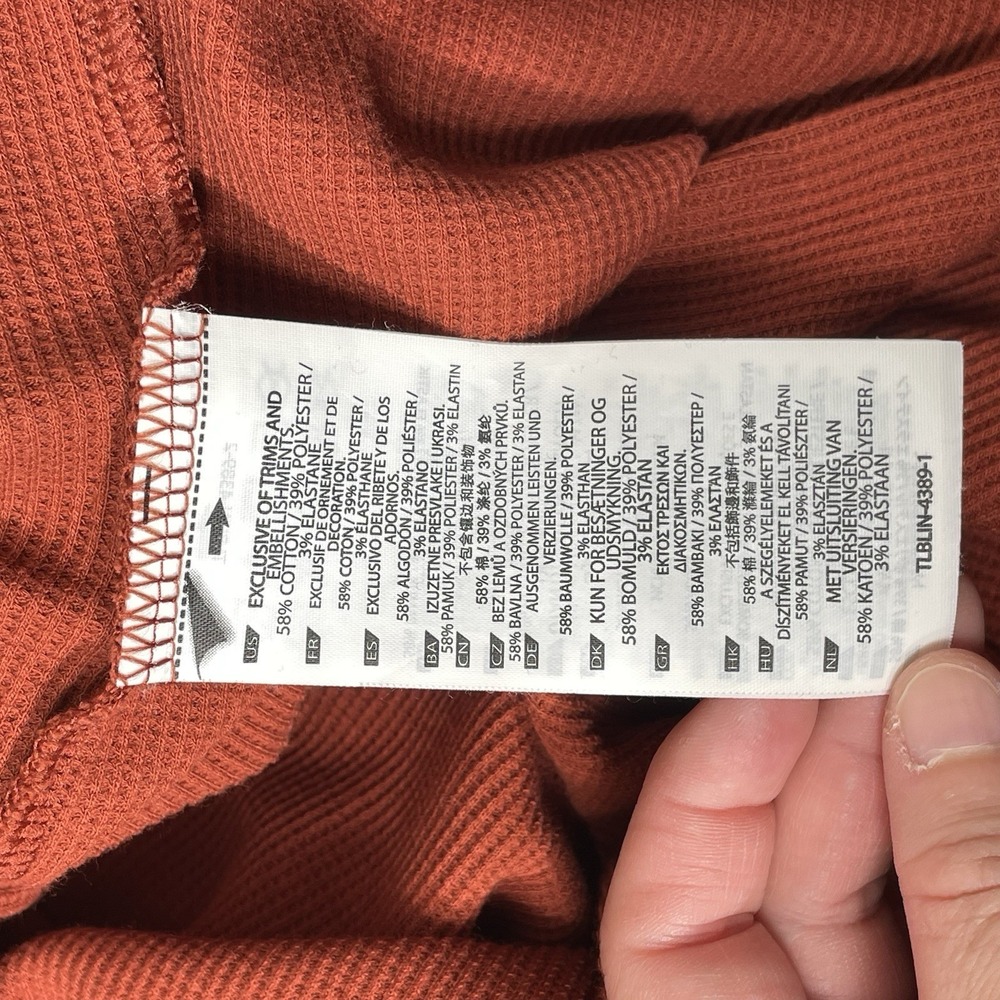 5.11 Tactical XL Thermal Long Sleeve Shirt Waffle Knit Rust Orange Outdoor - Picture 12 of 13